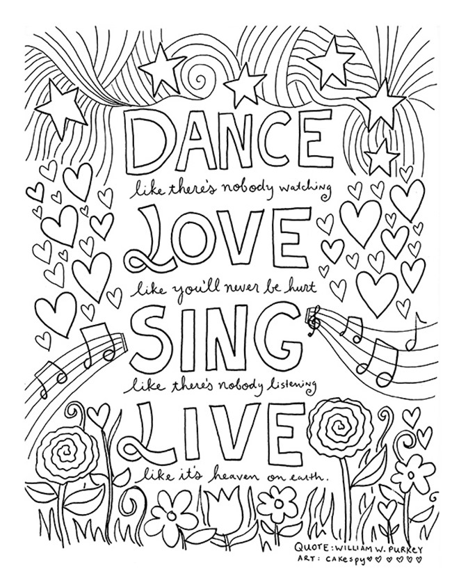 Live Love Laugh Coloring Pages