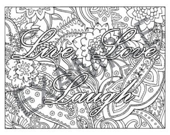340x270 Live Love Laugh Coloring Pages