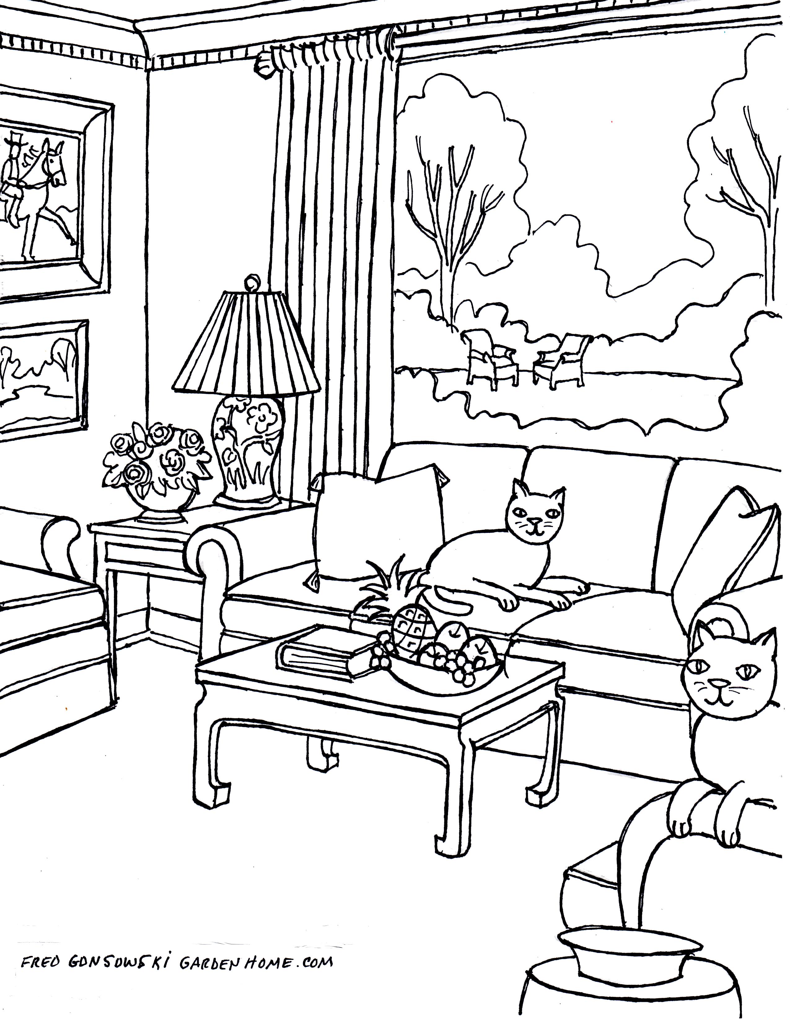 2550x3300 Coloring Pages Some Drawings Of Living Rooms