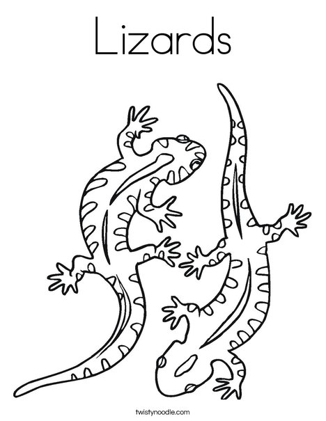 468x605 Lizards Coloring Page
