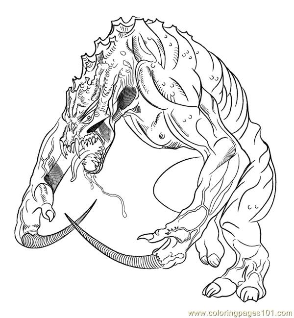 600x649 Monsterlizard1 Coloring Page