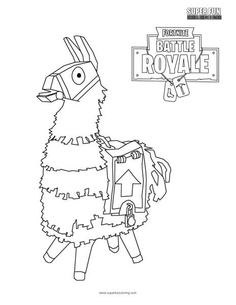 464x600 Llama Fortnite Coloring Page