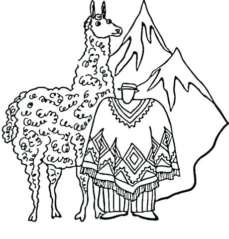 460x480 Llama Llama Coloring Pages Huge Llama Coloring Page From Llama