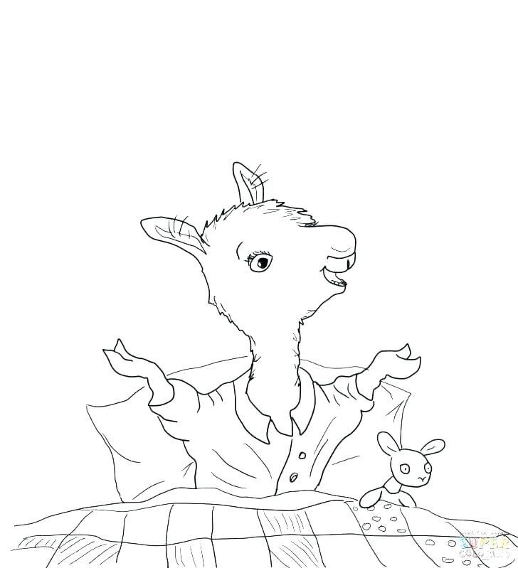 728x799 Coloring Pages Disney Llama Red Pajama Fuhrer Von