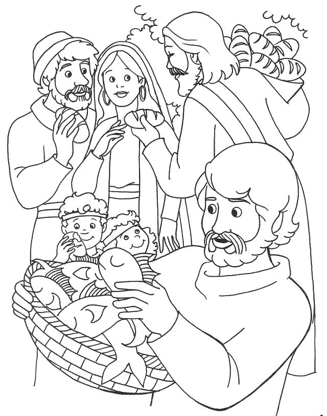 640x812 Fill In Picture Of Loaves And Fishes Coloring Activity Kids