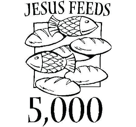 449x420 Five Loaves And Two Fishes Coloring Page S Sunday School Coloring