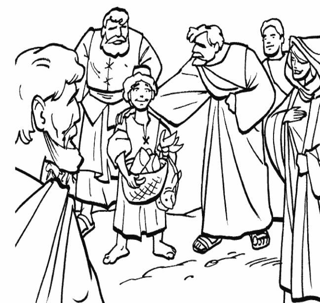 648x614 Loaves And Fishes Coloring Page Education School