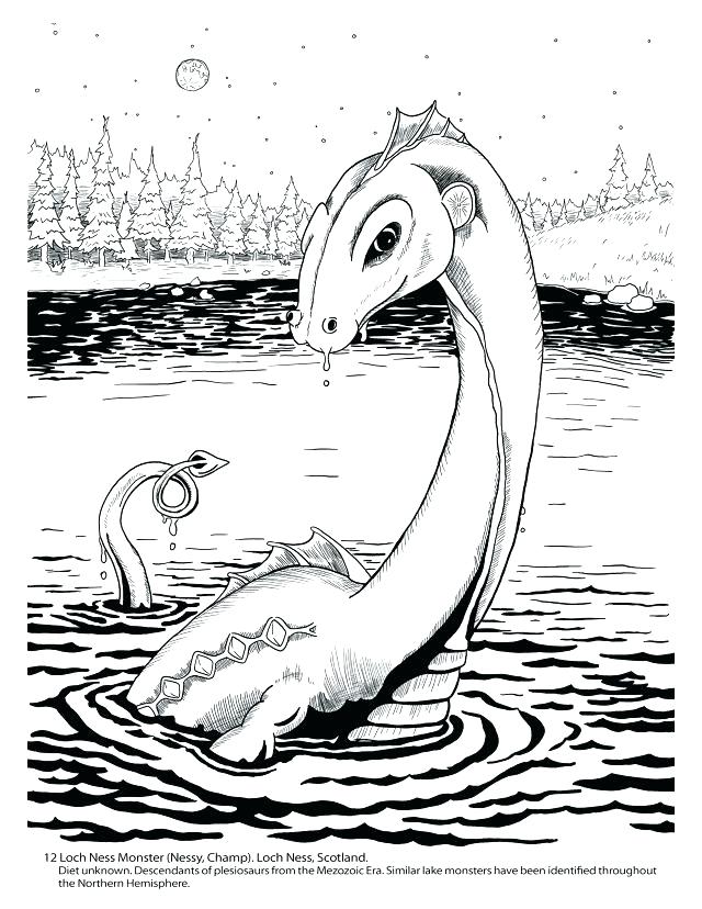 640x828 Loch Ness Monster Coloring Pages Monster Coloring Pages Coloring