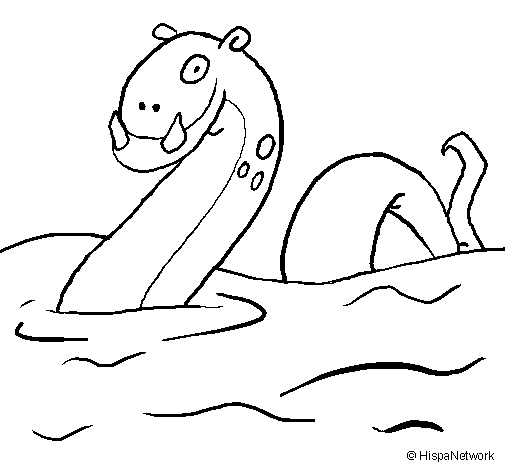 505x470 Colored Page Loch Ness Monster Painted By Sue