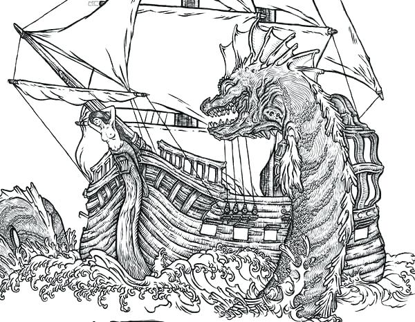 600x465 Sea Monster Coloring Pages Sea Monster Coloring Pages Monster