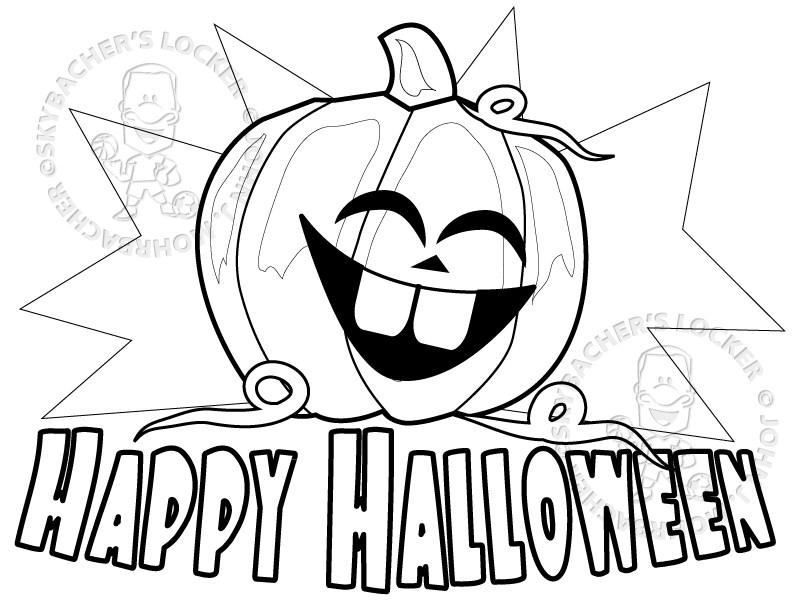 792x612 Free Happy Halloween Coloring Page Skybacher's Locker