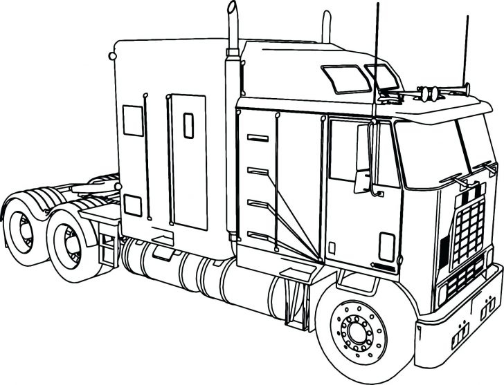 728x557 Logging Truck In Semi Coloring Page Pages Of Animals Printable