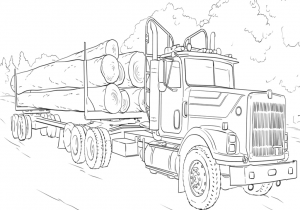 300x210 Coloring Book Semi Truck Page Wecoloringpage Pages 1793x1178 7