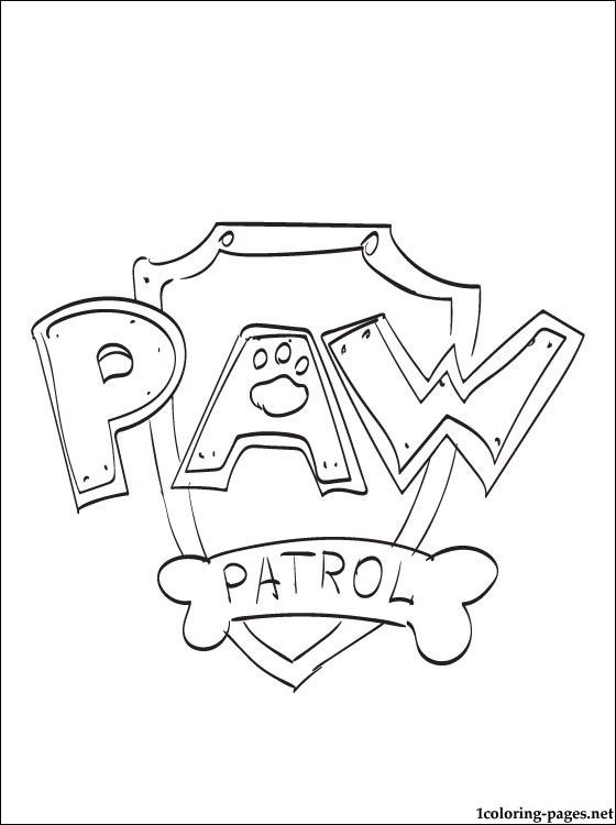 560x750 Paw Patrol Logo Coloring Page Coloring Pages Coloring Sheets