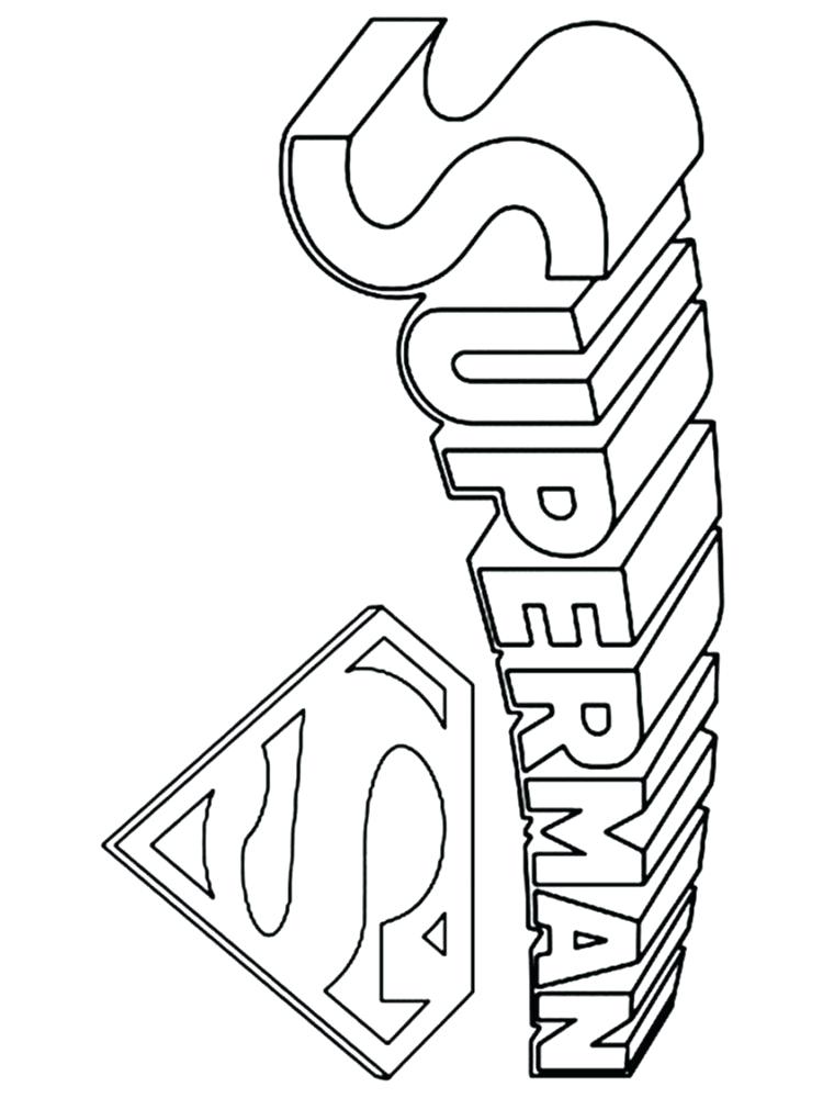 750x1000 Superman Logo Coloring Pages
