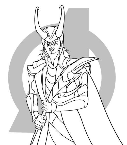 500x572 Loki Coloring Page 1 Loki Fanart, Funny Memes, And Tumblr