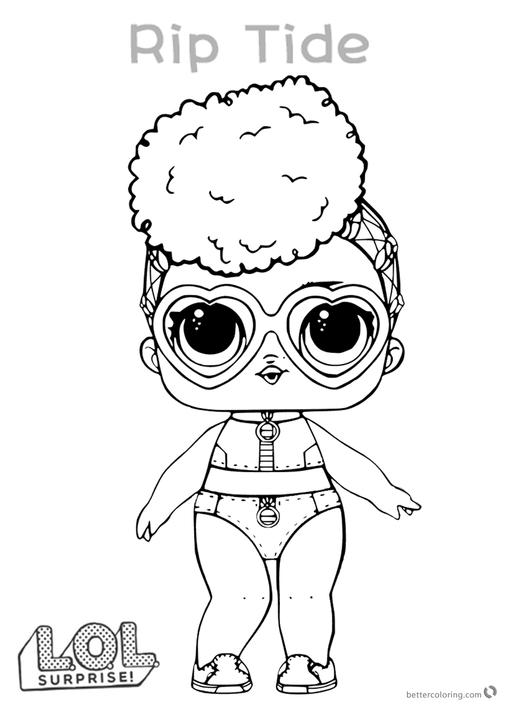 1000x1400 Lol Surprise Doll Colouring Pages Series 3 Rip Tide