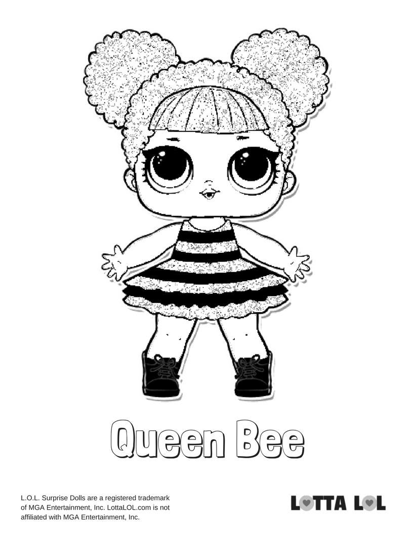 816x1056 Queen Bee Lol Surprise Doll Coloring Page Lotta Lol