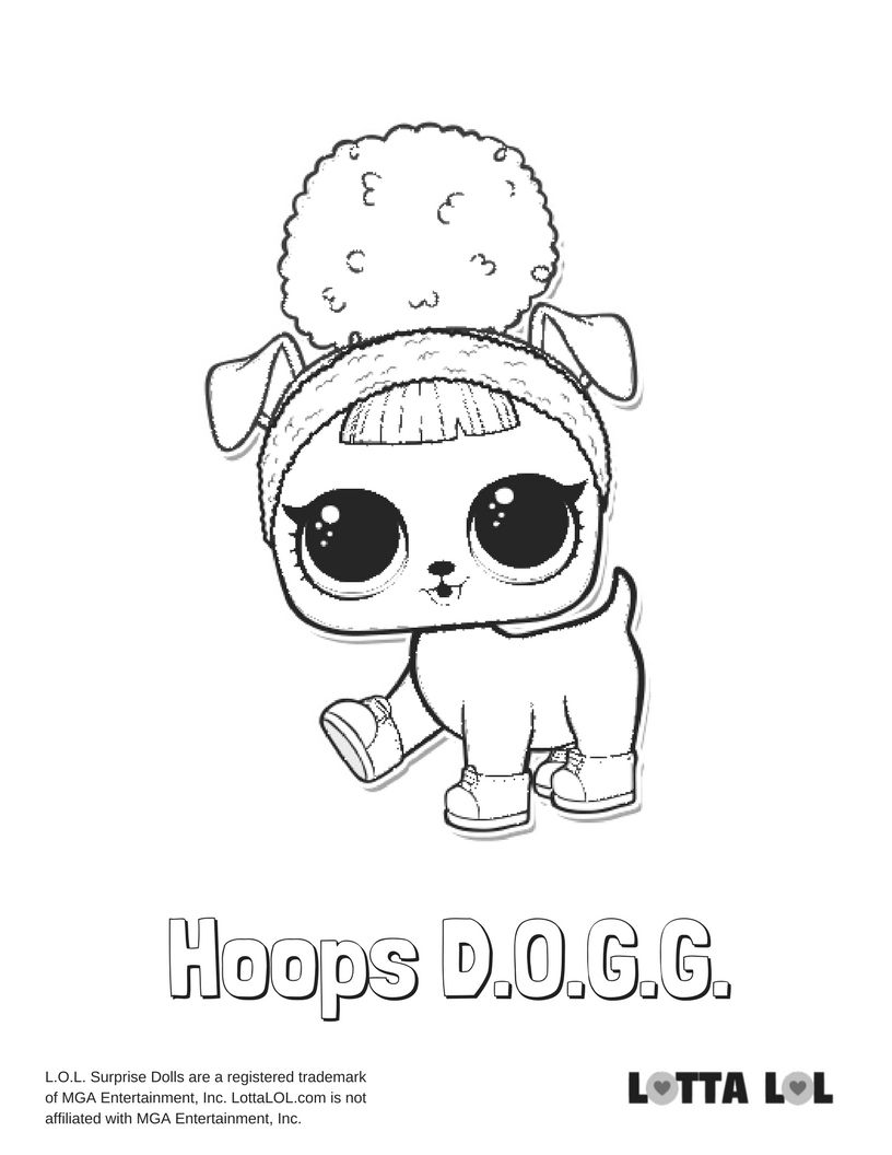 816x1056 Hoops Dogg Lol Surprise Doll Coloring Page Dibu Y