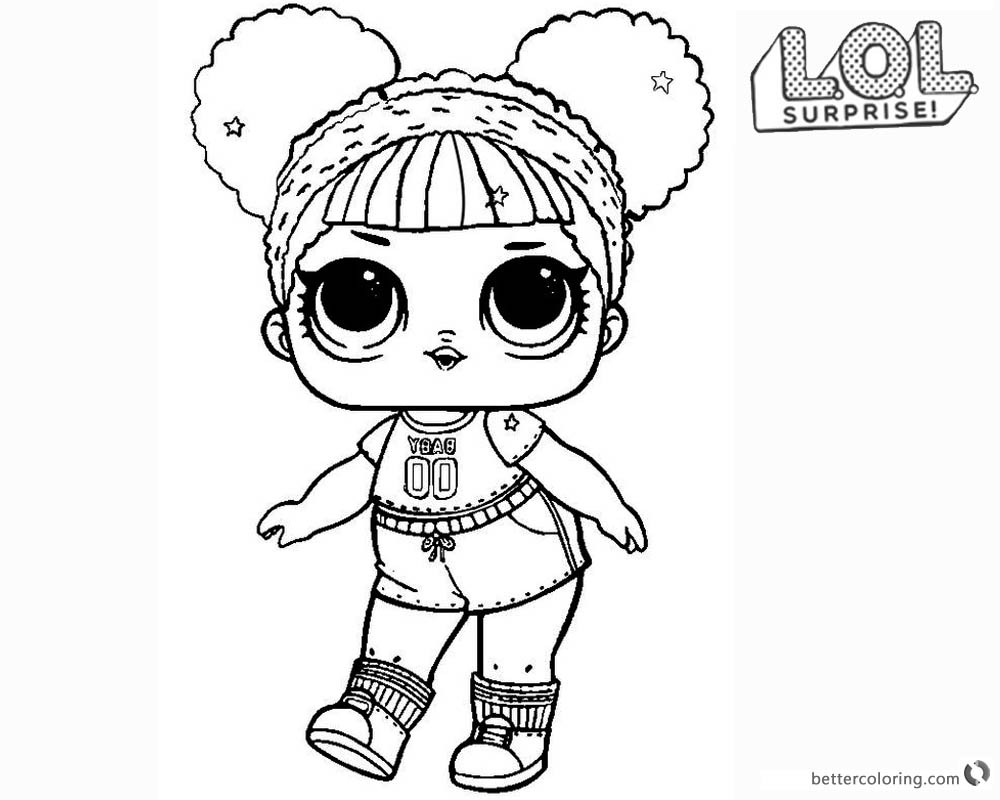 1000x800 Lol Surprise Doll Coloring Pages Hoops Mvp Glitter