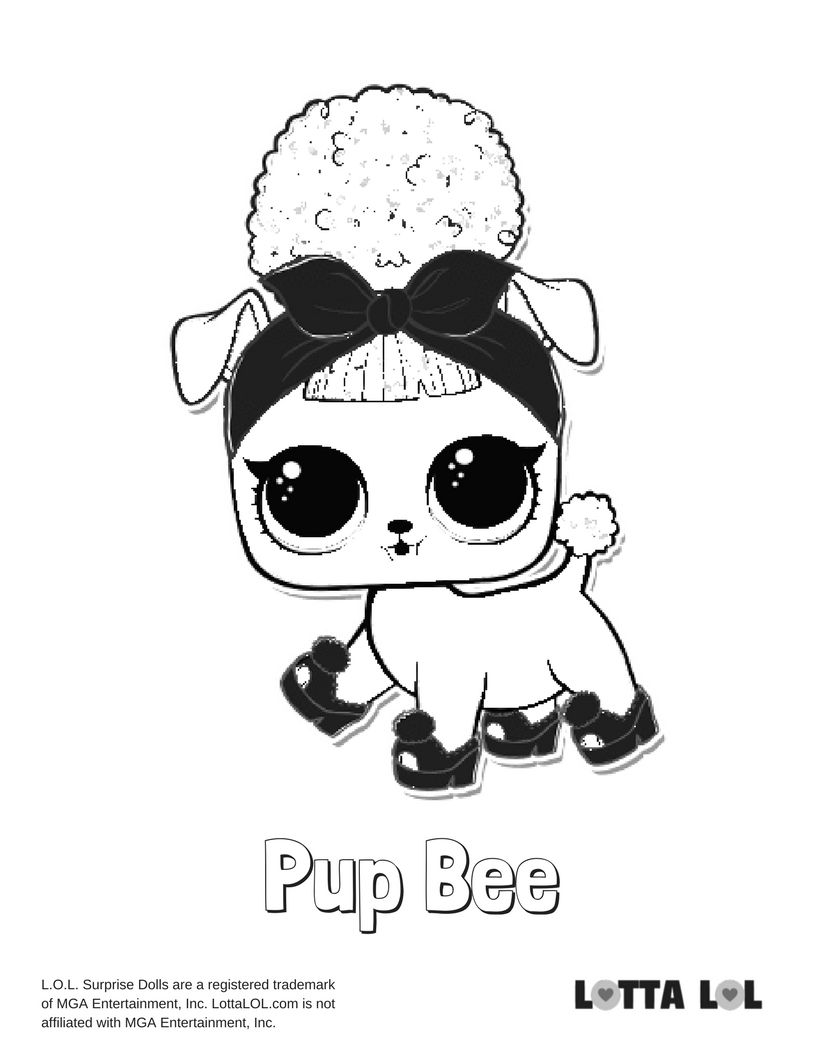 816x1056 Pup Bee Lol Surprise Doll Coloring Page