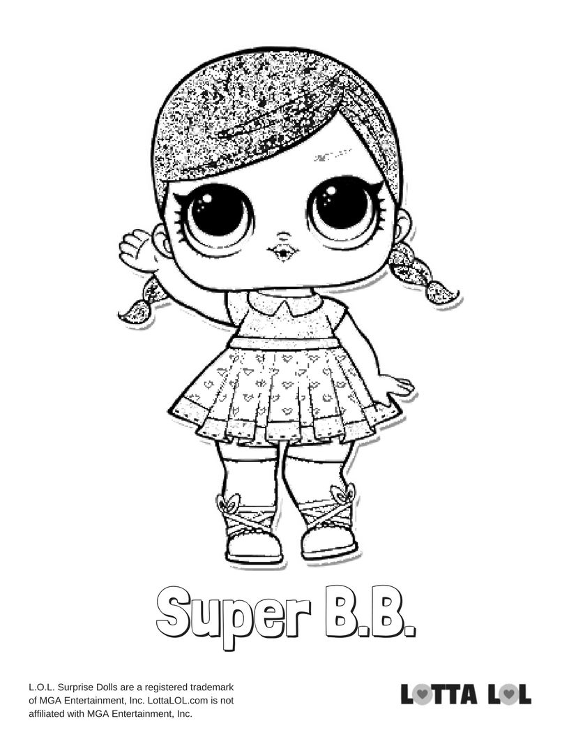 816x1056 Super Bb Glitter Lol Surprise Doll Coloring Page