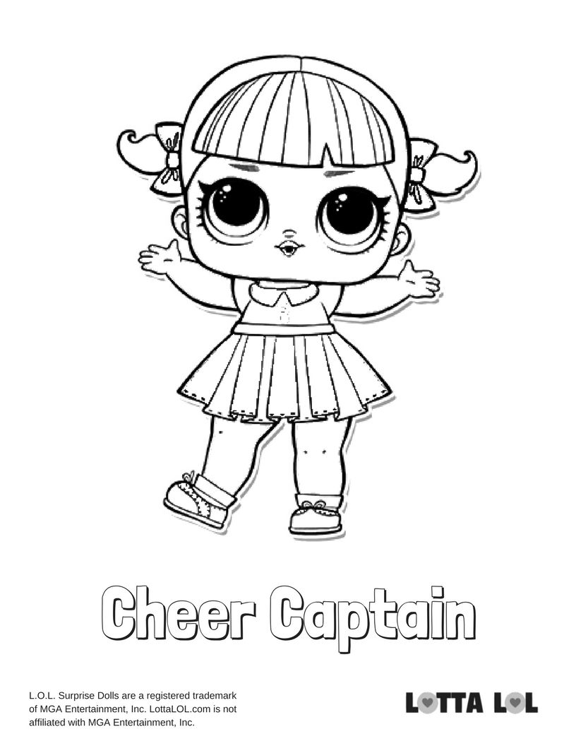 816x1056 Cheer Captain Lol Surprise Doll Coloring Page