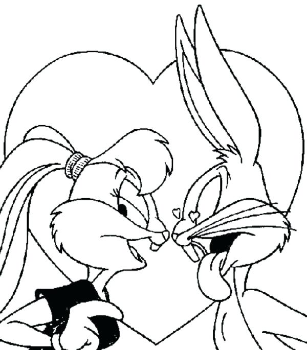 600x685 Lola Bunny Coloring Pages Bugs Bunny And Love Coloring Pages Lola