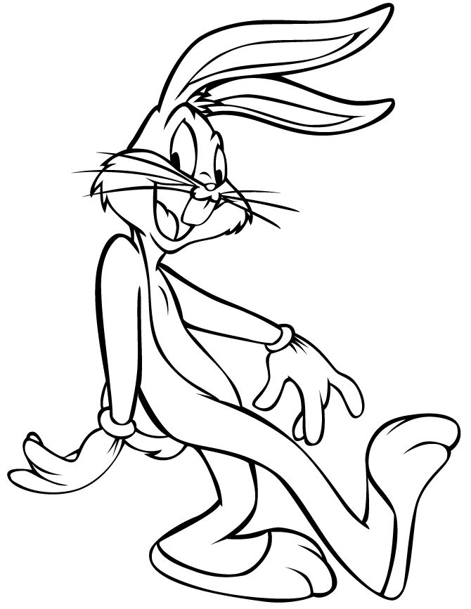 670x867 Mejores 18 De Bugs Bunny Coloring Pages En