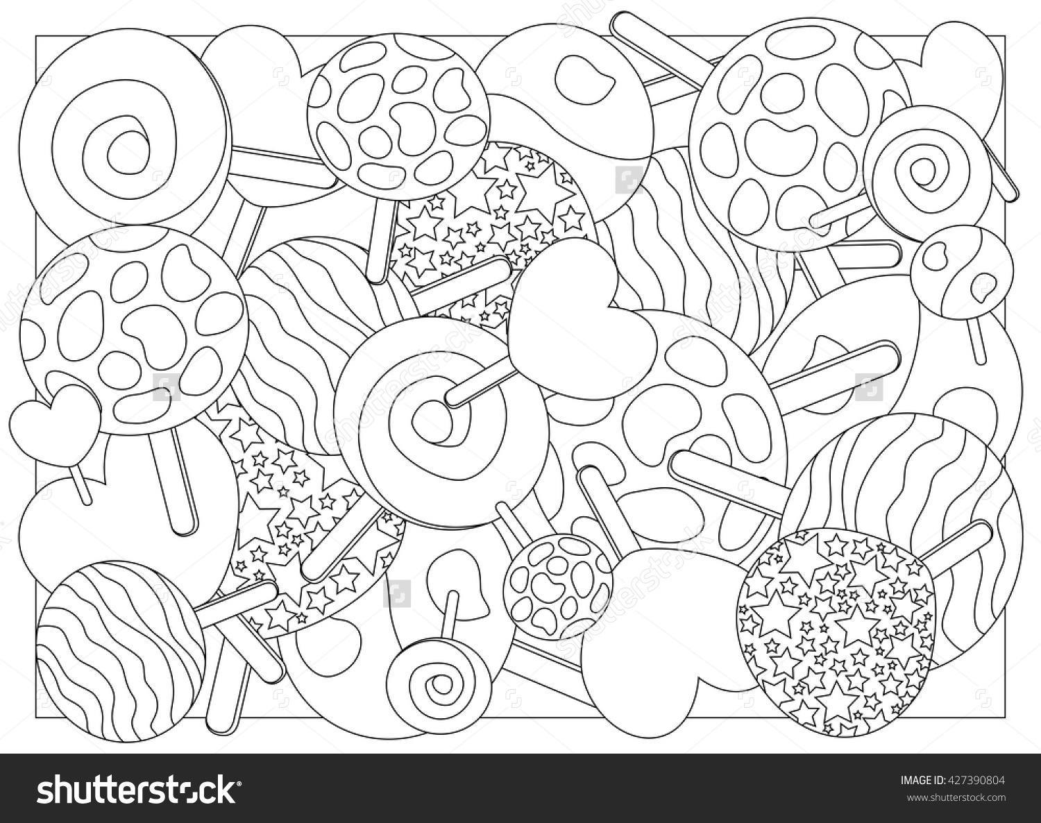 1500x1186 Coloring Lollipop Coloring Page