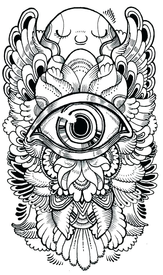 570x960 Eye Coloring Page