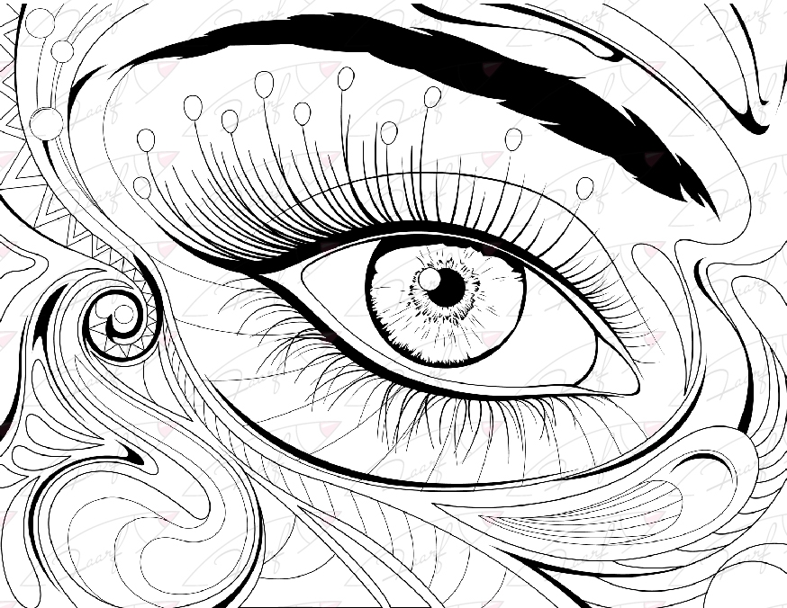 874x676 Eye Coloring Page Printable Coloring Page