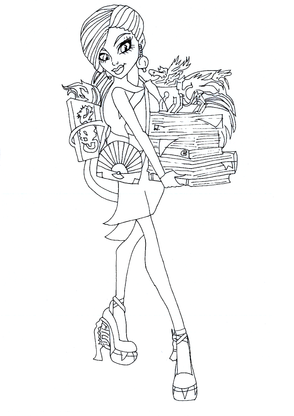 1131x1600 Long Monster High Coloring Pages