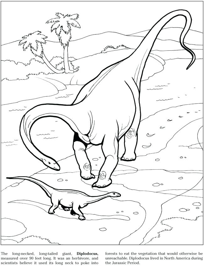 650x853 Amazing Marvelous Long Neck Dinosaur Coloring Page Online