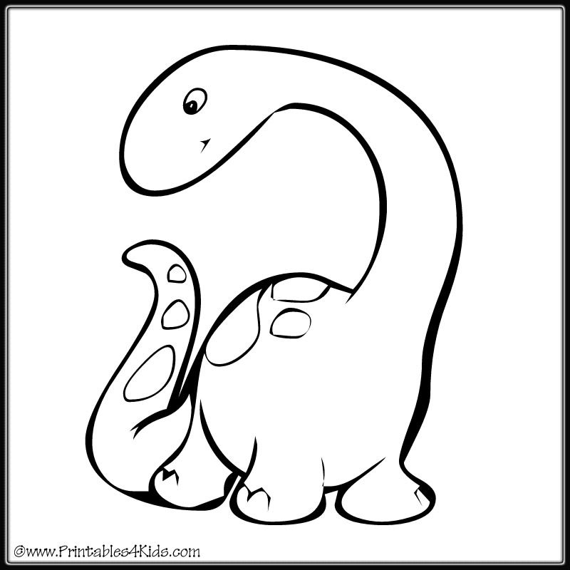 800x800 Free Dinosaur Color Page