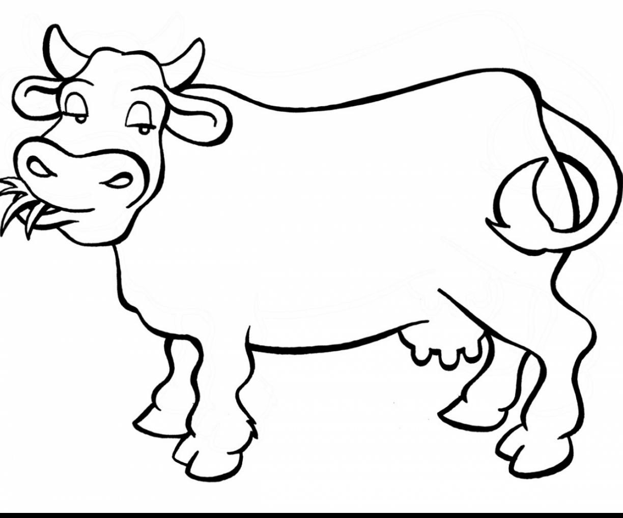 1224x1019 Cow Coloring Page Free Printable Impressive Pages For Kids Cowboy