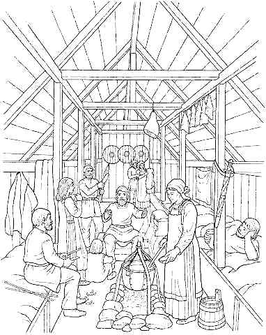 382x480 Coloring Longhouse Coloring Page The Iroquois. Longhouse Coloring
