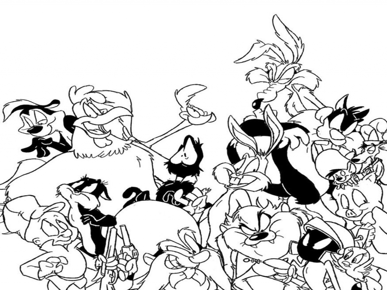 1280x960 Fresh Baby Looney Tunes With All Charcters Coloring Pages