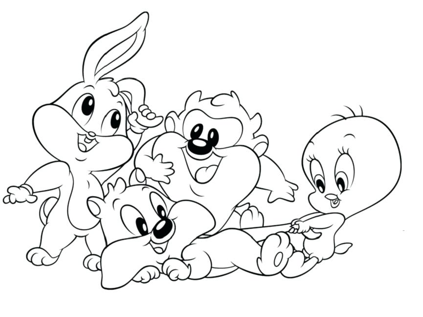 865x650 Baby Looney Tunes Taz Coloring Pages Bugs Bunny And Daffy Duck