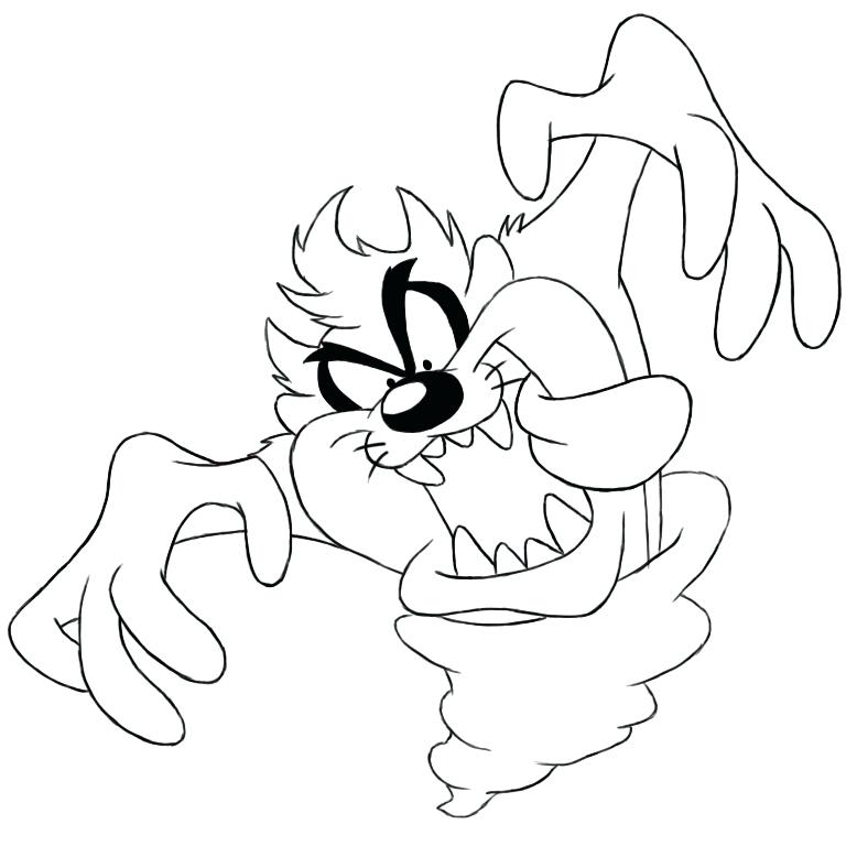 768x768 Taz Coloring Pages Printable Drawings And Coloring Pages Baby