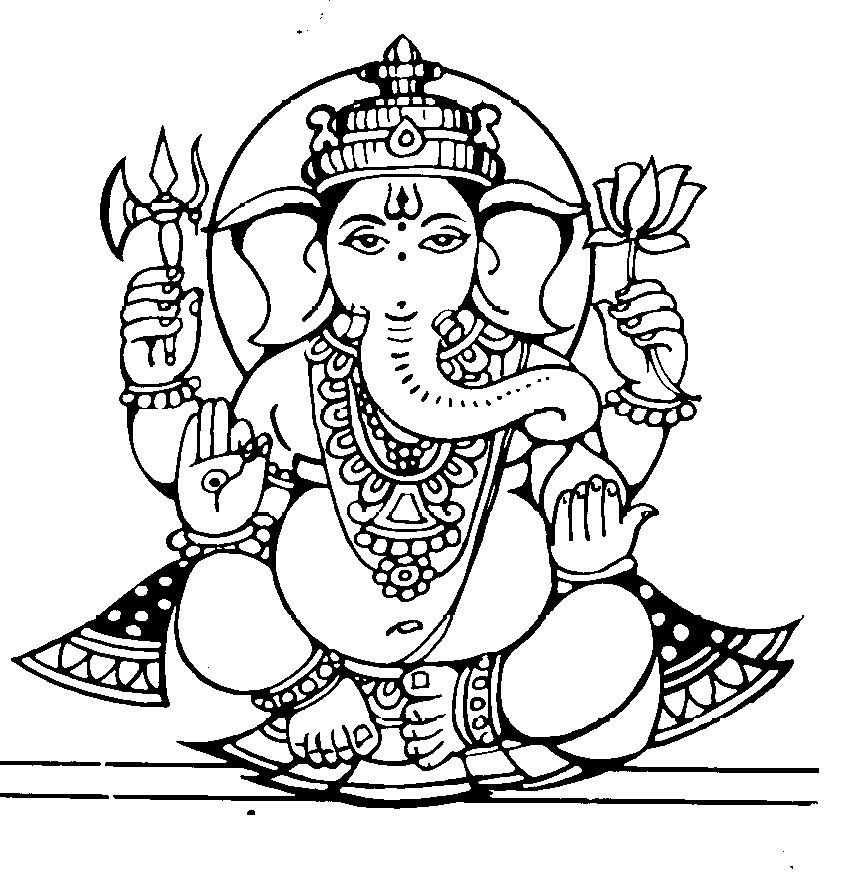 855x879 Ganesh Drawing