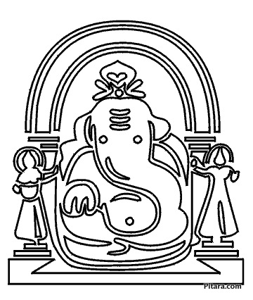 360x426 Lord Ganesha Coloring Pages Pitara Kids Network