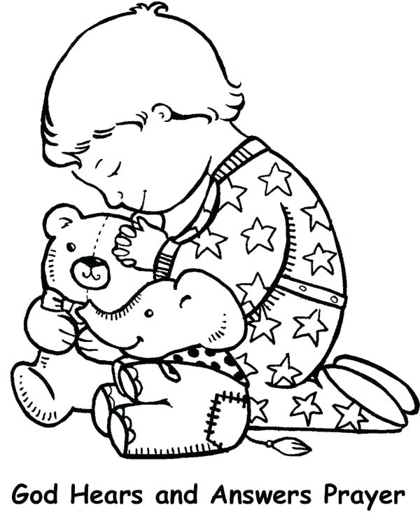 600x748 New Prayer Coloring Pages To Print For Lords Prayer Lords Prayer