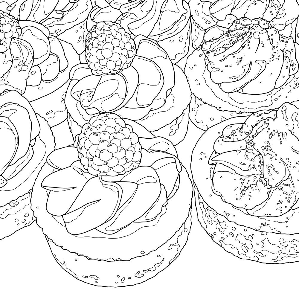 1000x1000 Detail Of Coloring Page For Adults, From By