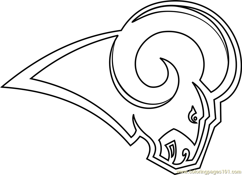 799x578 Los Angeles Rams Logo Coloring Page