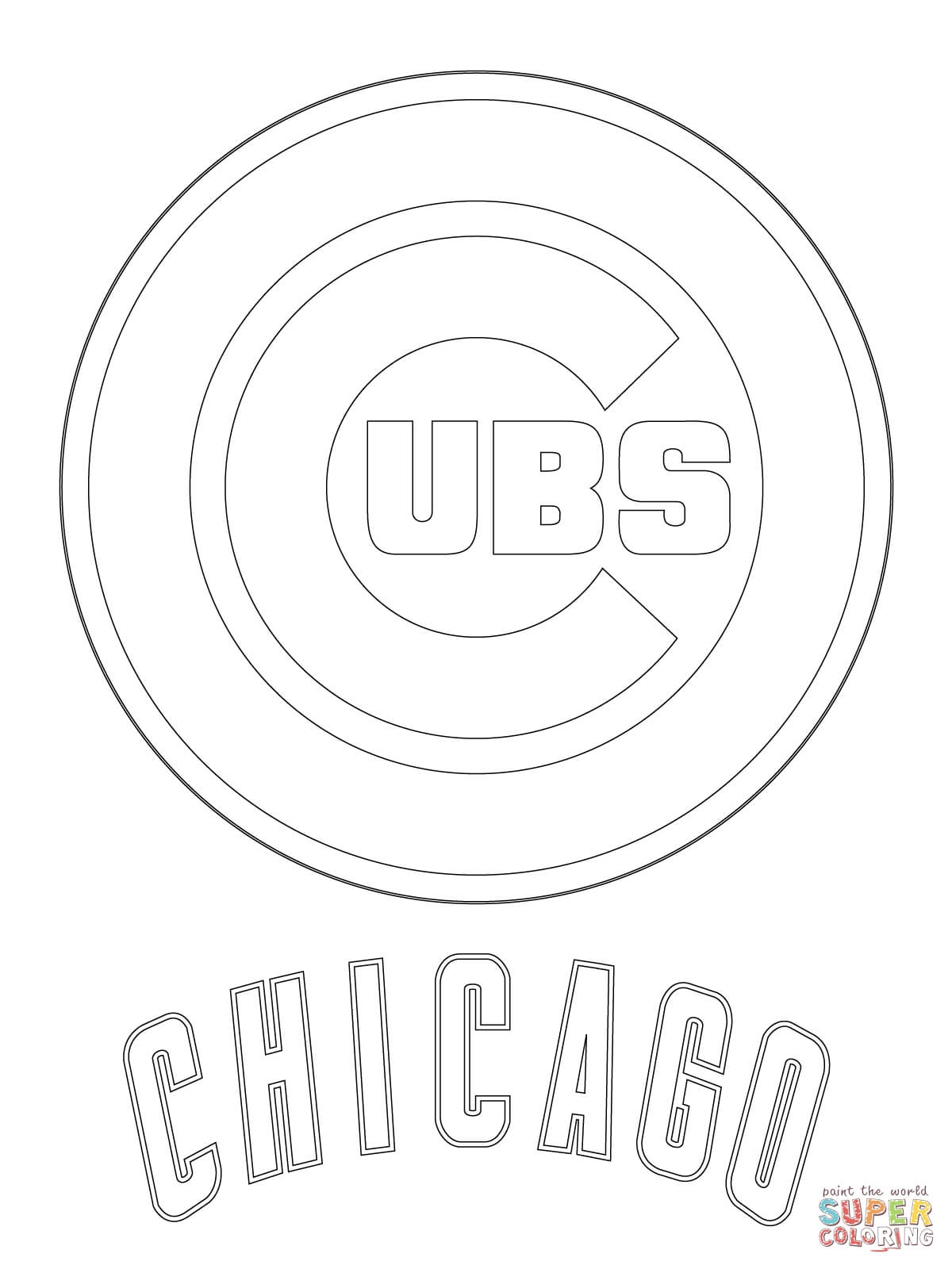 1200x1600 Chicago Cubs Coloring Pages