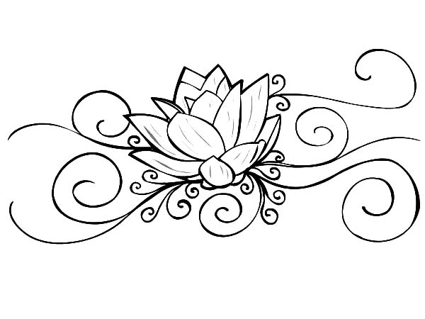 600x450 Lotus Flower Tattoo Coloring Pages Batch Coloring