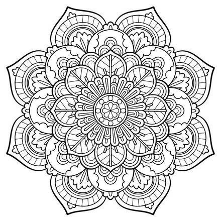 Lotus Mandala Coloring Page