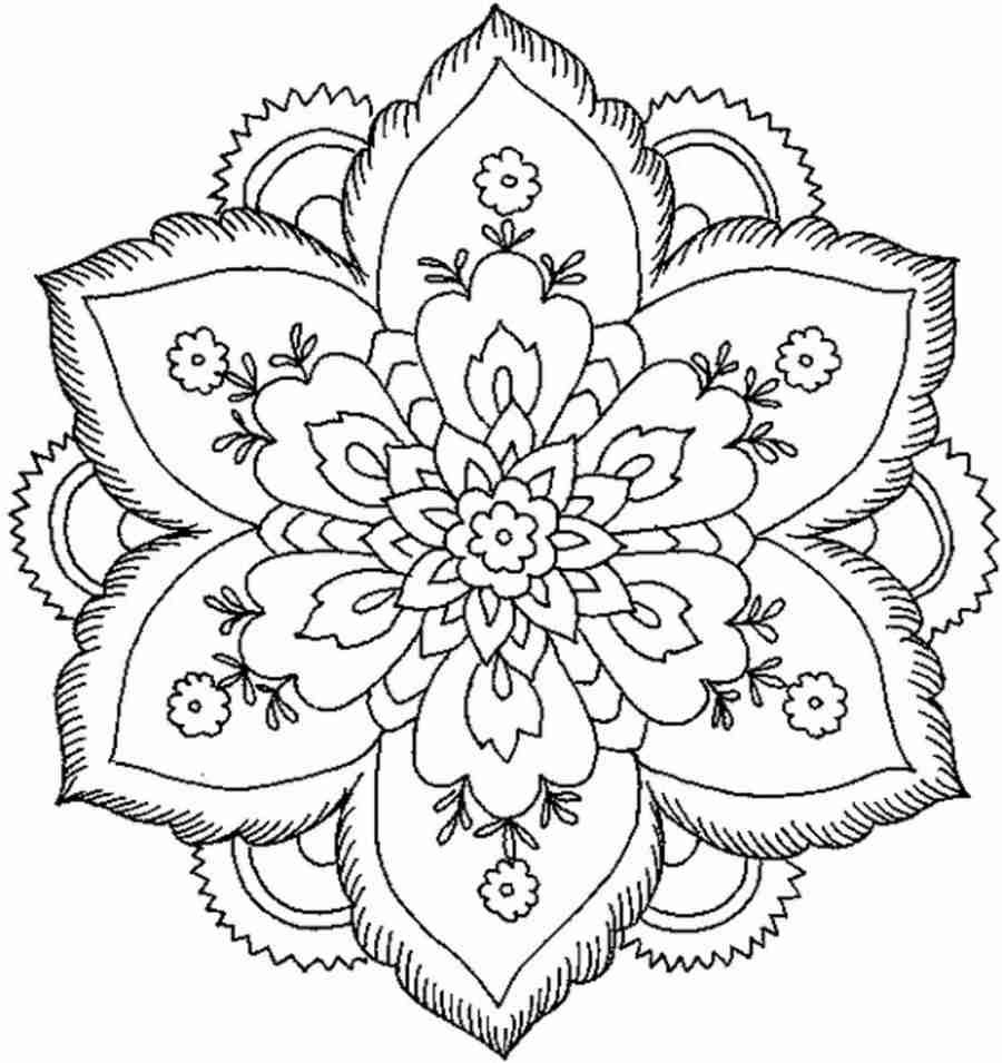 900x955 Lotus Flower Mandala Coloring Pages Montenegroplaze Me Cool