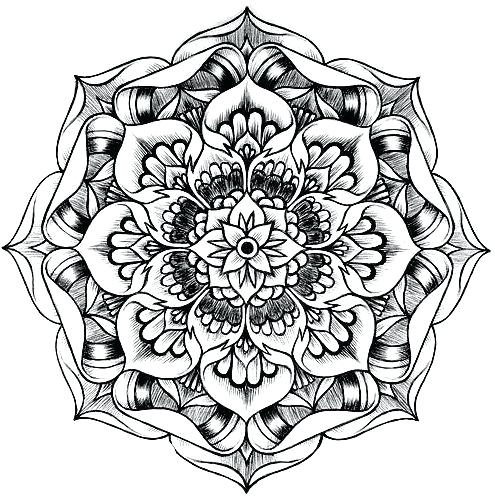 495x500 Lotus Mandala Coloring Pages Lotus Flower Coloring Page Awesome